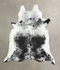 Salt and Pepper Black XX-Large Brazilian Cowhide Rug 8'0