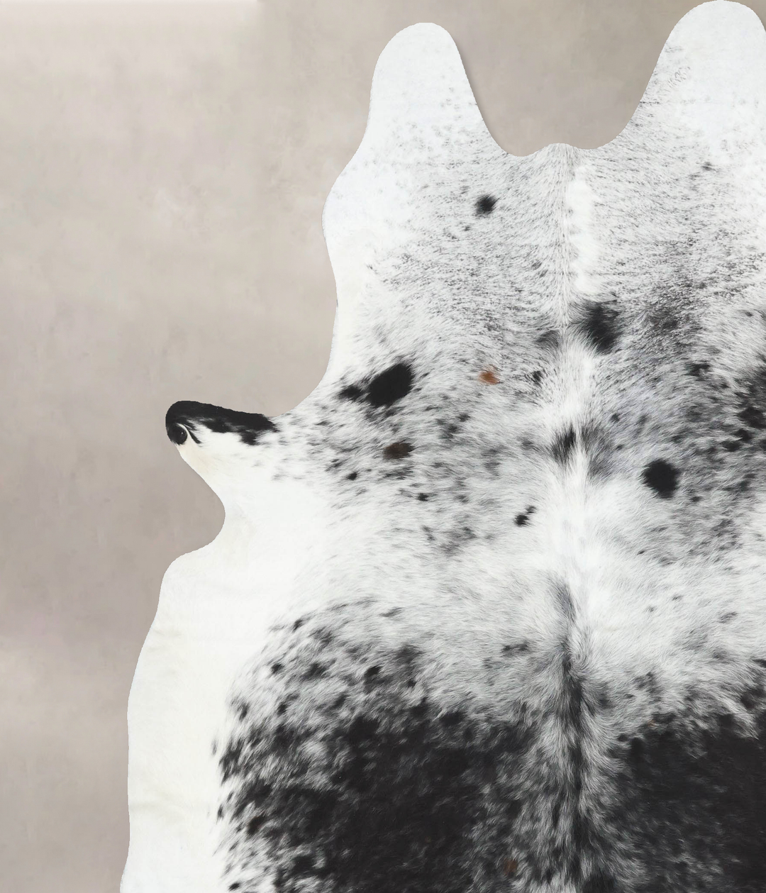 Salt and Pepper Black XX-Large Brazilian Cowhide Rug 8'0"H x 7'0"W #B1