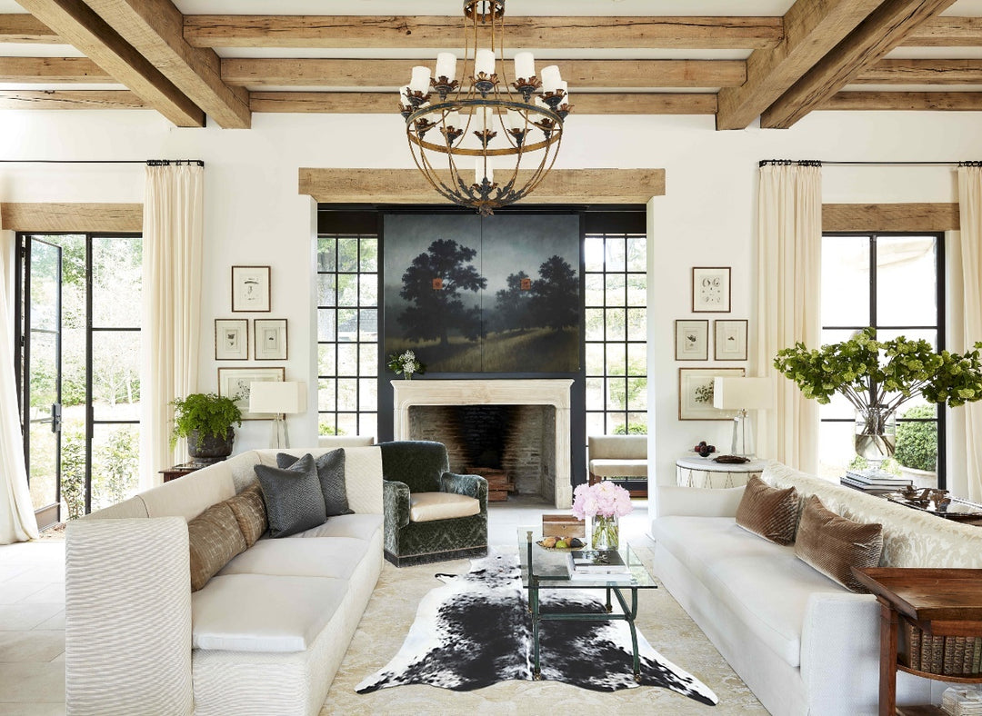 Salt and Pepper Black XX-Large Brazilian Cowhide Rug 8'0"H x 7'0"W #B1