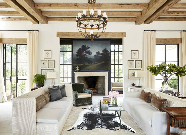 Salt and Pepper Black XX-Large Brazilian Cowhide Rug 8'0"H x 7'0"W #B12699 by Hudson Hides