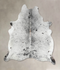 Salt and Pepper Black X-Large Brazilian Cowhide Rug 7'9