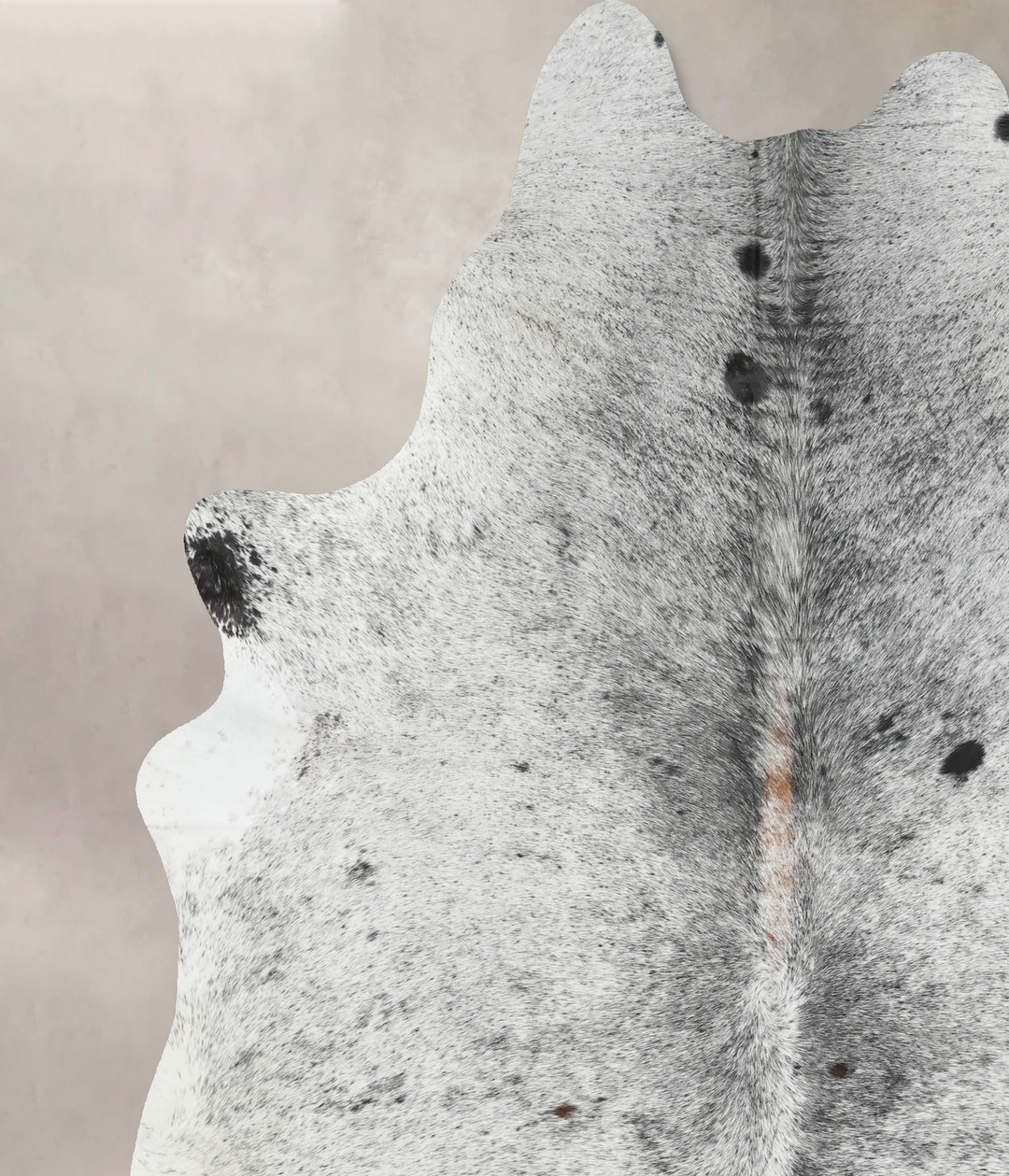 Salt and Pepper Black X-Large Brazilian Cowhide Rug 7'9"H x 6'3"W #B12