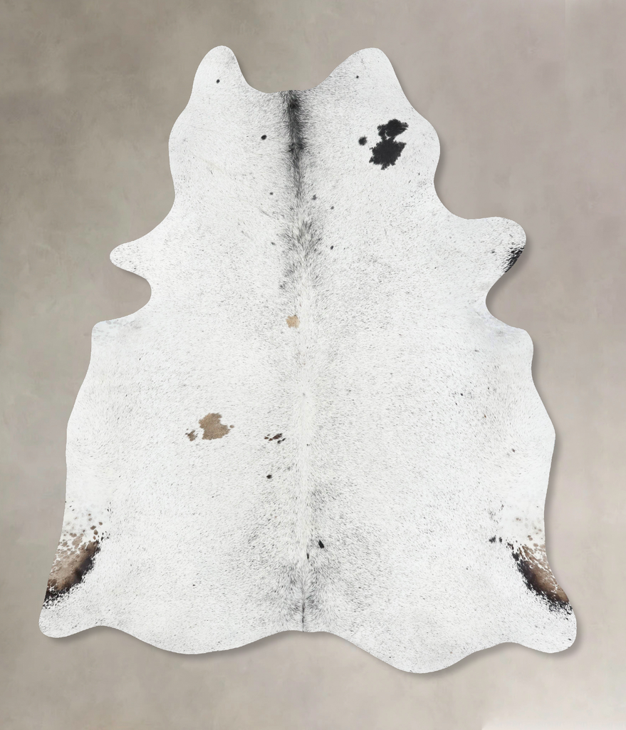 Salt and Pepper Black XX-Large Brazilian Cowhide Rug 8'10"H x 6'8"W #B12704 by Hudson Hides