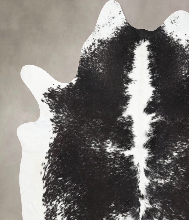 Black and White XX-Large Brazilian Cowhide Rug 8'2"H x 7'2"W #B12705 by Hudson Hides