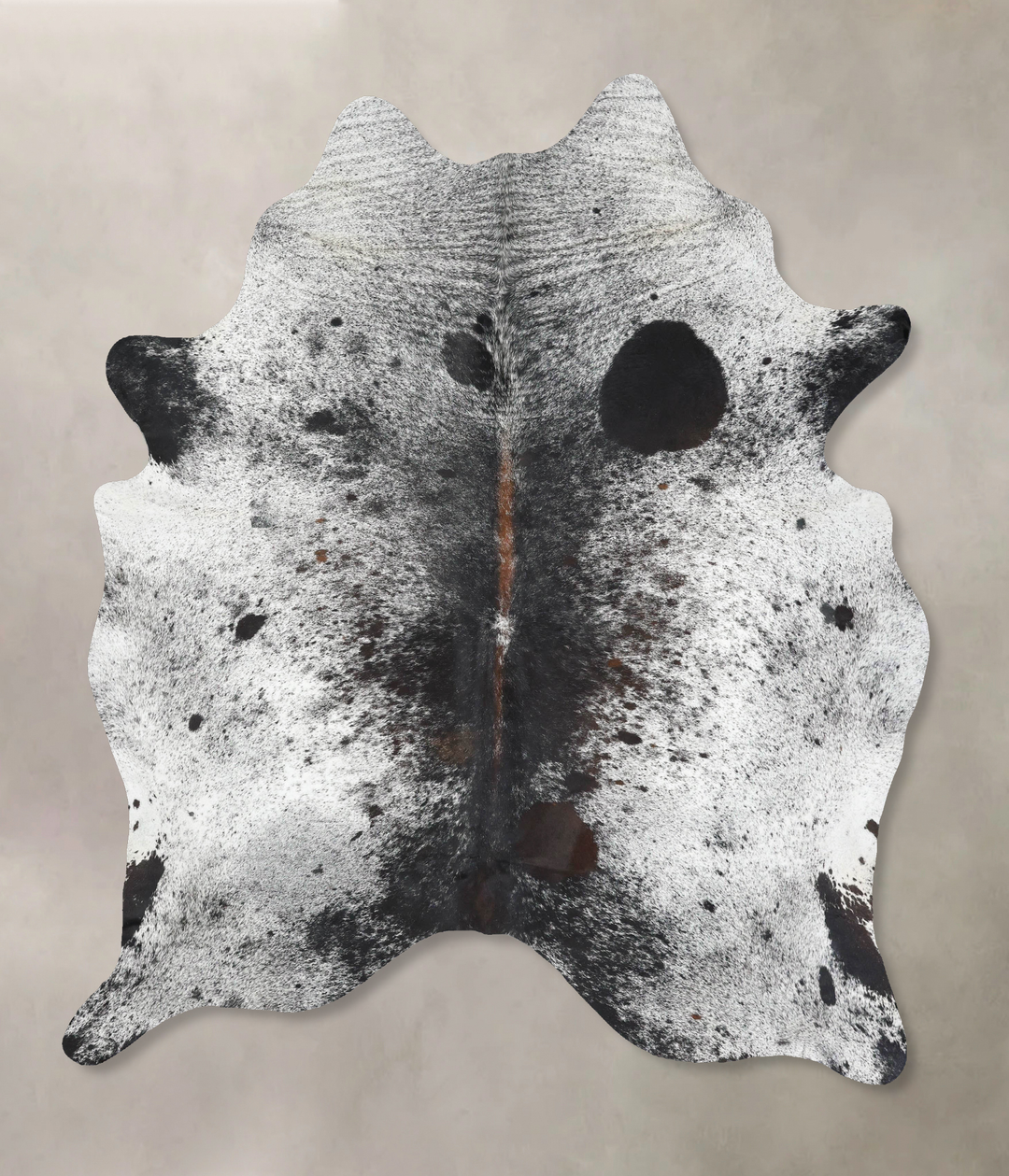 Salt and Pepper Black XX-Large Brazilian Cowhide Rug 7'11"H x 6'7"W #B