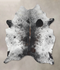 Salt and Pepper Black XX-Large Brazilian Cowhide Rug 7'11