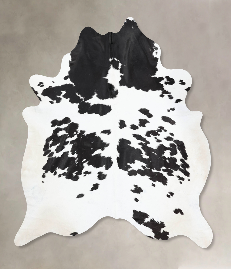 Black and White XX-Large Brazilian Cowhide Rug 8'6"H x 7'3"W #B12724 by Hudson Hides