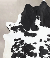 Black and White XX-Large Brazilian Cowhide Rug 8'6"H x 7'3"W #B12724 by Hudson Hides