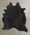 Solid Black X-Large Brazilian Cowhide Rug 7'6