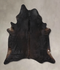 Solid Black X-Large Brazilian Cowhide Rug 7'8
