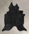 Solid Black XX-Large Brazilian Cowhide Rug 7'7