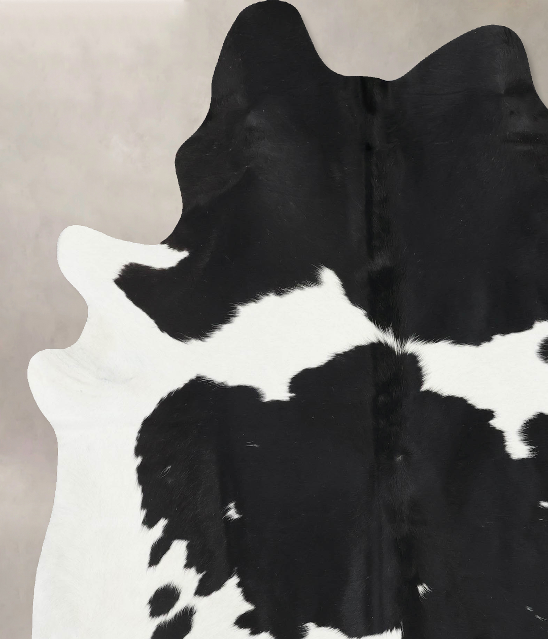 Black and White X-Large Brazilian Cowhide Rug 8'0"H x 6'2"W #B12746 by