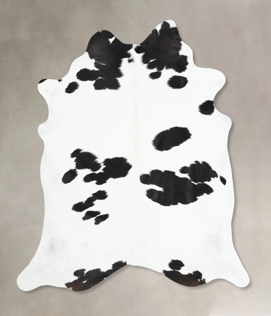 Black and White XX-Large Brazilian Cowhide Rug 7'10"H x 6'6"W #B12747 by Hudson Hides