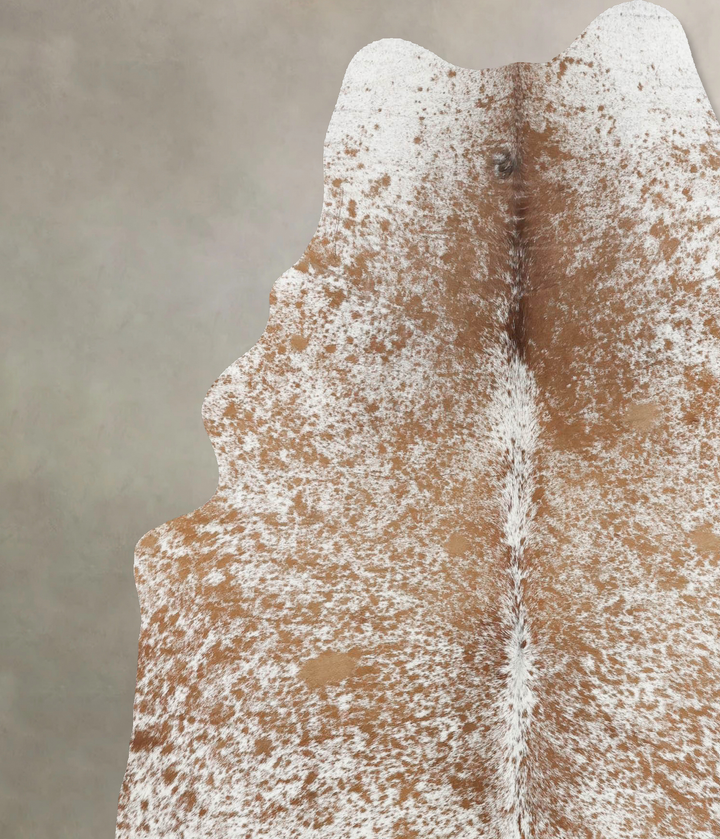 Salt and Pepper Brown X-Large Brazilian Cowhide Rug 7'1"H x 5'10"W #B12759 by Hudson Hides