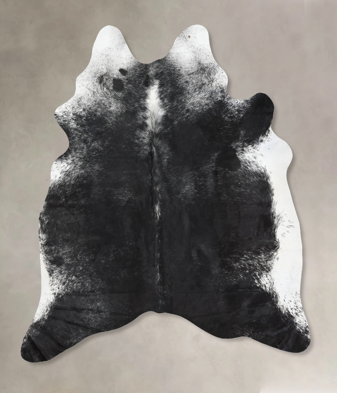 Salt and Pepper Black X-Large Brazilian Cowhide Rug 7'3"H x 6'3"W #B12