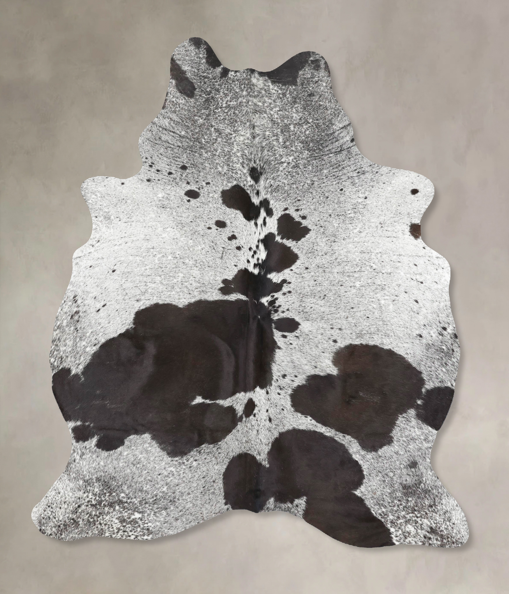 Salt and Pepper Black Cowhide Rug #B12766