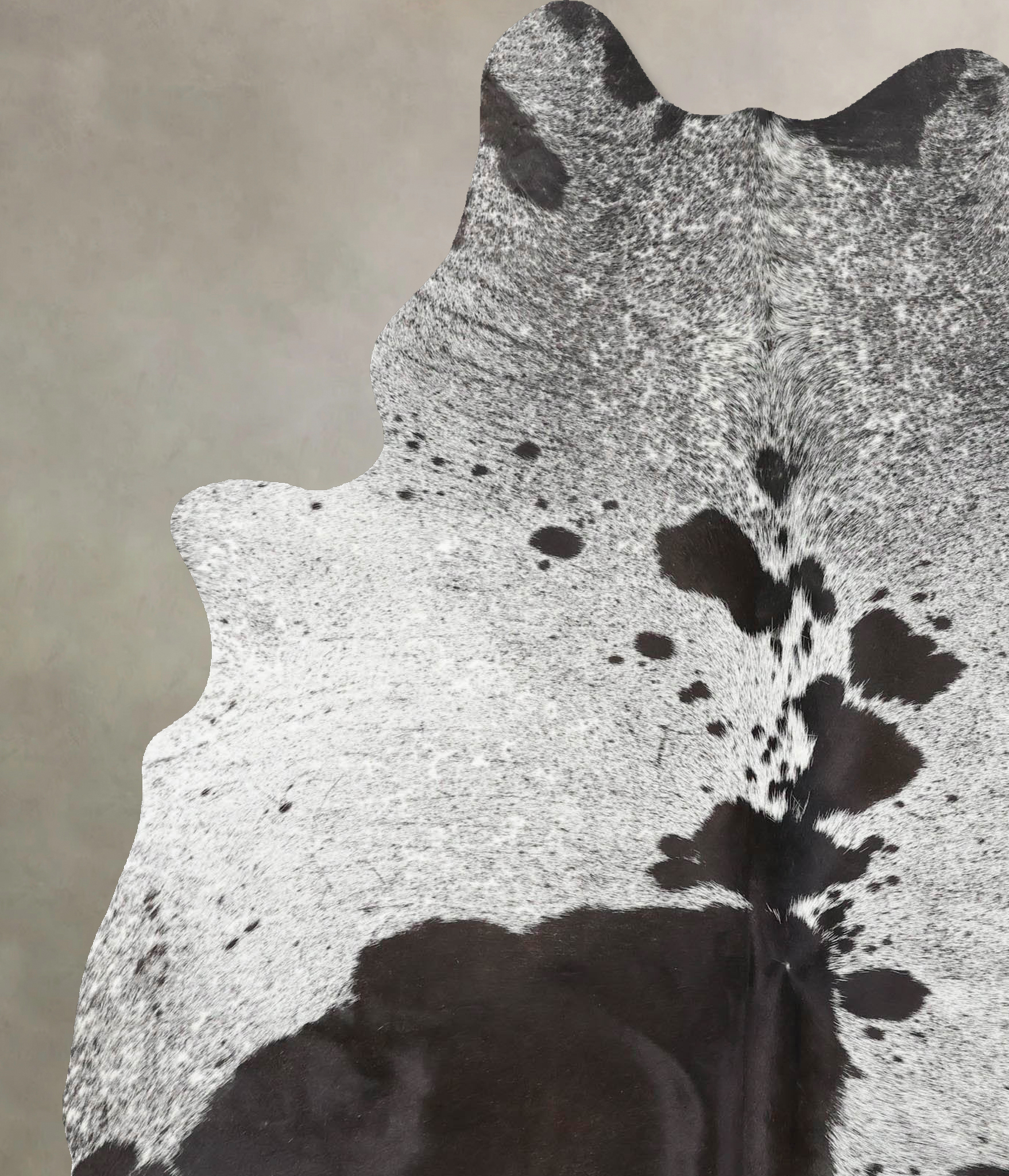 Salt and Pepper Black Cowhide Rug #B12766