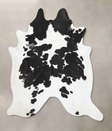 Black and White XX-Large Brazilian Cowhide Rug 7'9"H x 7'1"W #B12769 by Hudson Hides