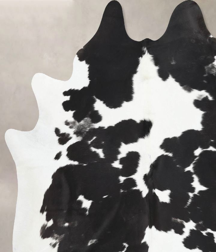 Black and White XX-Large Brazilian Cowhide Rug 7'9"H x 7'1"W #B12769 by Hudson Hides