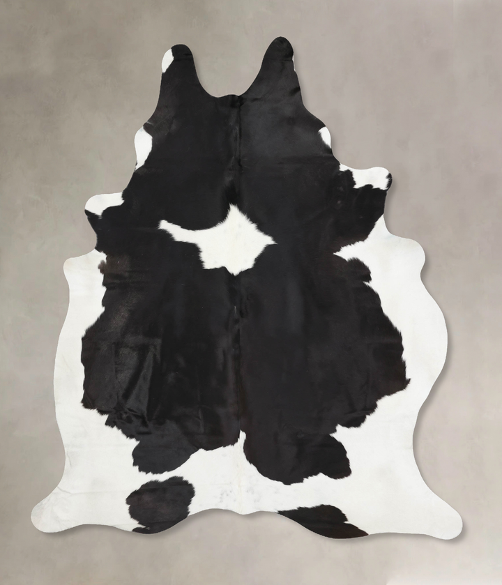 Black and White XX-Large Brazilian Cowhide Rug 8'6"H x 6'10"W #B12770 by Hudson Hides