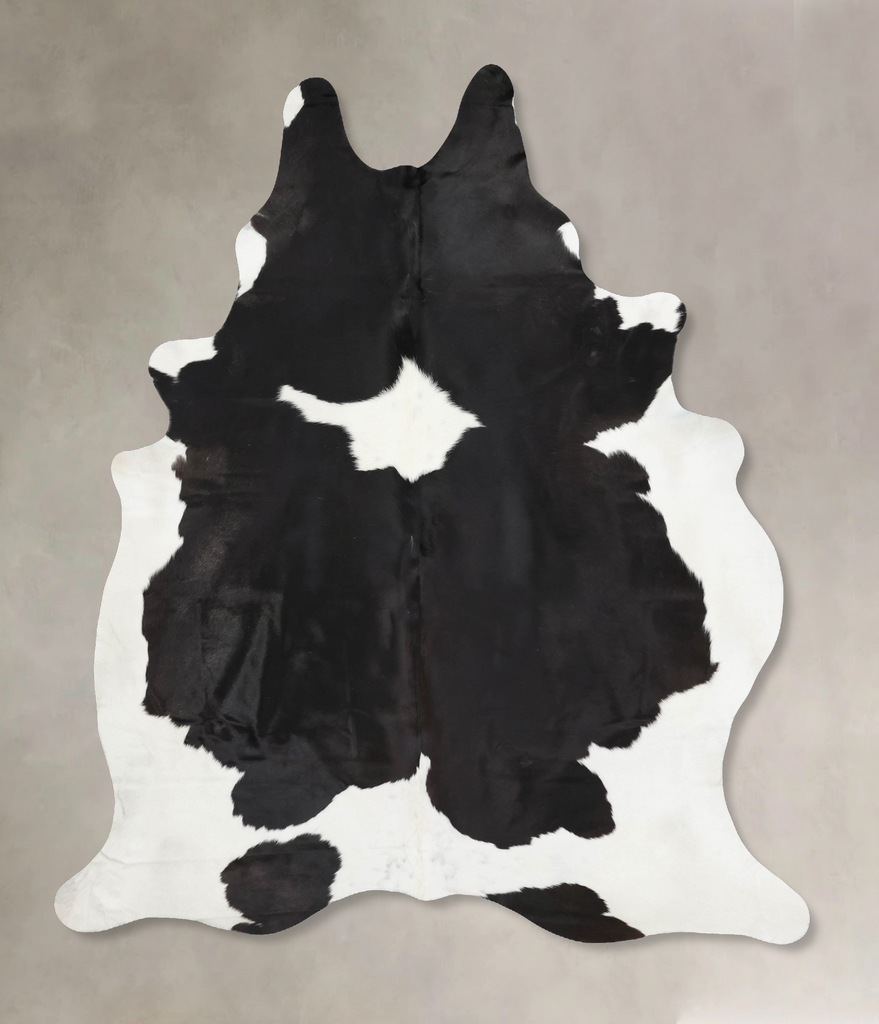 Black and White XX-Large Brazilian Cowhide Rug 8'6"H x 6'10"W #B12770 by Hudson Hides