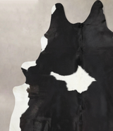 Black and White XX-Large Brazilian Cowhide Rug 8'6"H x 6'10"W #B12770 by Hudson Hides