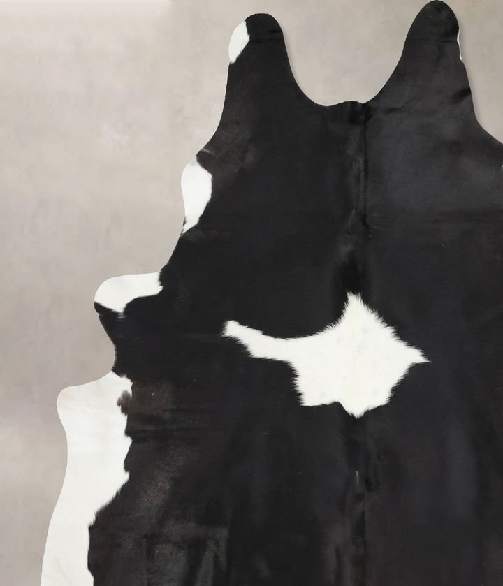 Black and White XX-Large Brazilian Cowhide Rug 8'6"H x 6'10"W #B12770 by Hudson Hides