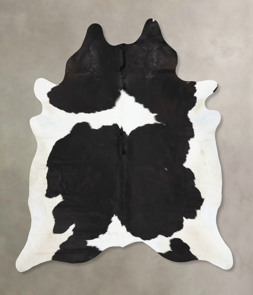 Black and White XX-Large Brazilian Cowhide Rug 8'8"H x 7'3"W #B12771 by Hudson Hides