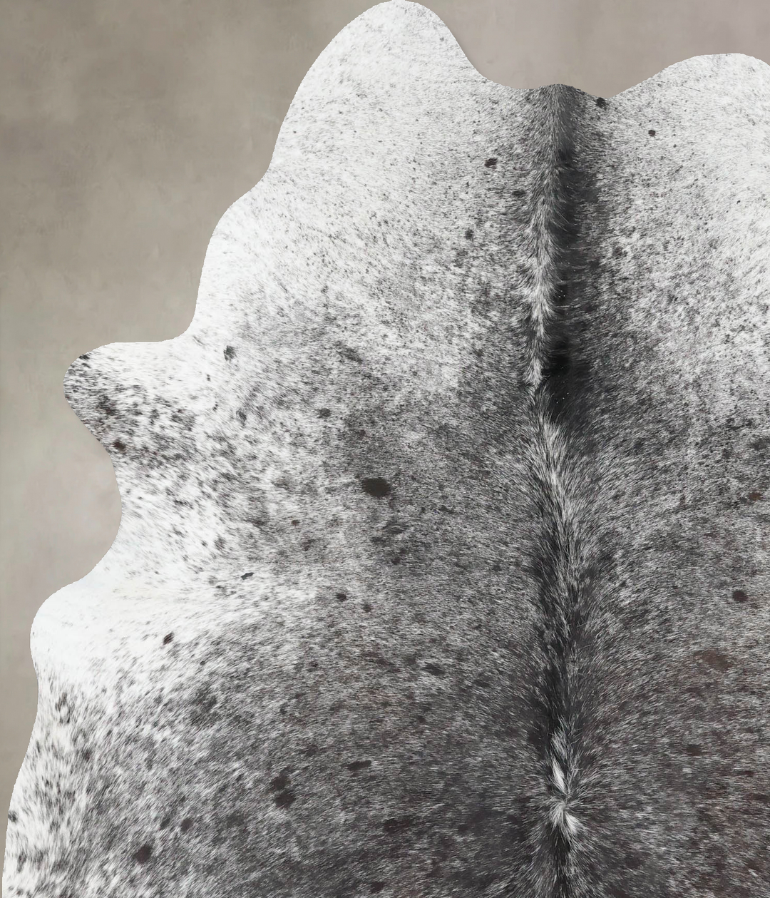 Salt and Pepper Black X-Large Brazilian Cowhide Rug 7'0"H x 5'10"W #B1