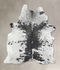 Salt and Pepper Black X-Large Brazilian Cowhide Rug 8'1