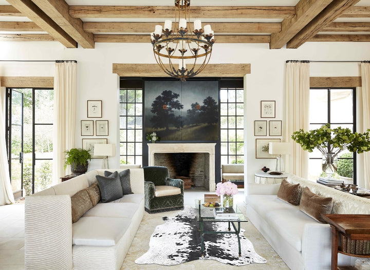 Salt and Pepper Black X-Large Brazilian Cowhide Rug 8'1"H x 5'4"W #B12774 by Hudson Hides