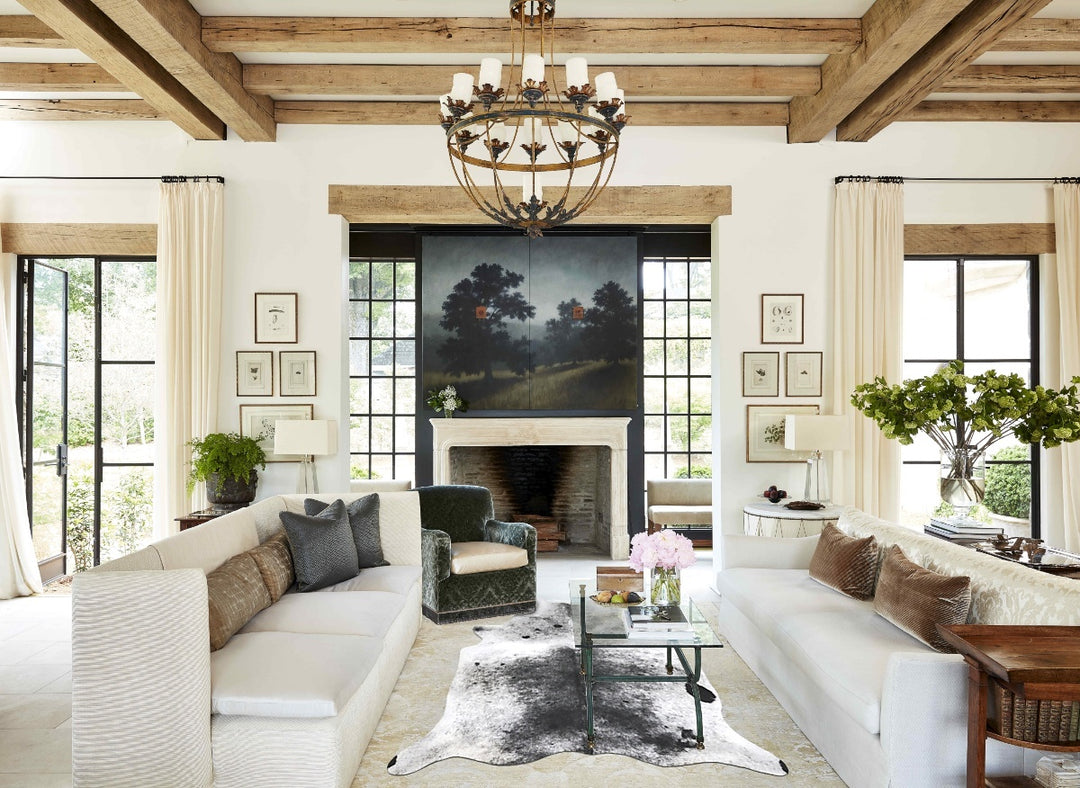 Salt and Pepper Black X-Large Brazilian Cowhide Rug 7'6"H x 6'7"W #B12