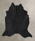 Solid Black X-Large Brazilian Cowhide Rug 6'11"H x 6'2"W #B12778 by Hudson Hides