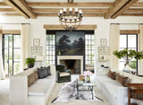 Salt and Pepper Black X-Large Brazilian Cowhide Rug 7'5"H x 6'5"W #B12789 by Hudson Hides