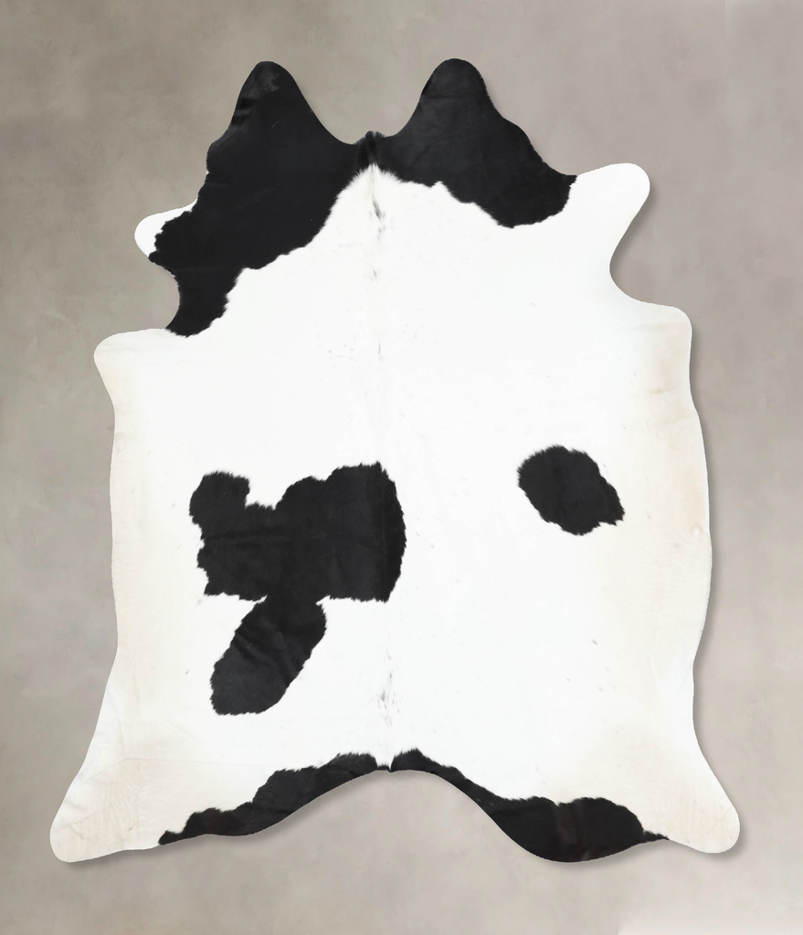 Black and White XX-Large Brazilian Cowhide Rug 7'11"H x 7'2"W #B12793 by Hudson Hides