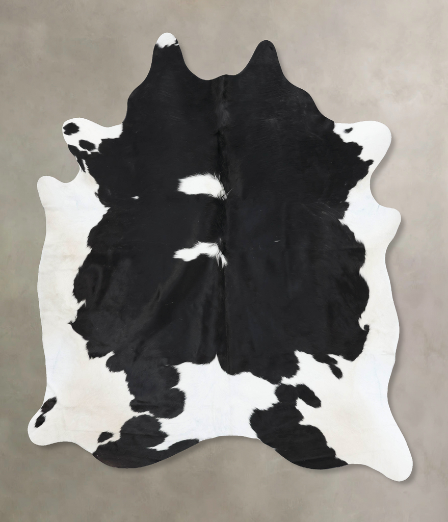 Black and White XX-Large Brazilian Cowhide Rug 7'11"H x 6'5"W #B12794 by Hudson Hides