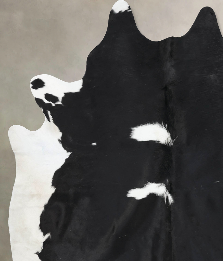 Black and White XX-Large Brazilian Cowhide Rug 7'11"H x 6'5"W #B12794 by Hudson Hides