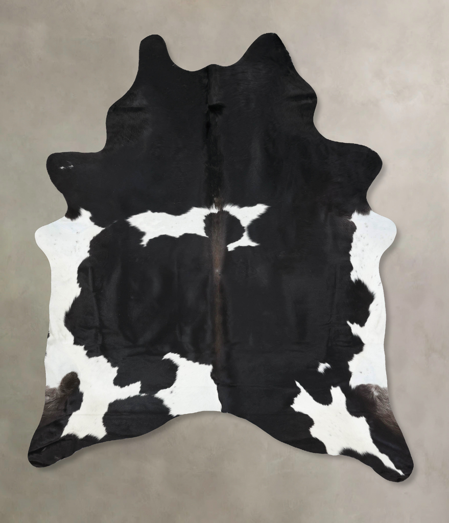 Black and White XX-Large Brazilian Cowhide Rug 8'9"H x 7'0"W #B12795 by Hudson Hides
