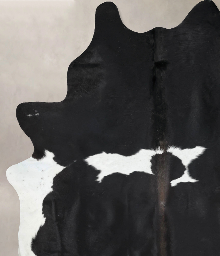 Black and White XX-Large Brazilian Cowhide Rug 8'9"H x 7'0"W #B12795 by Hudson Hides