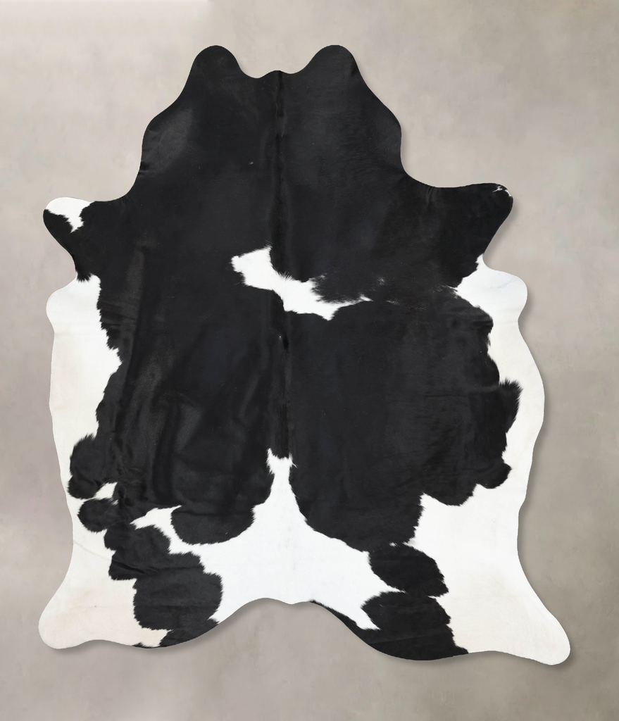 Black and White XX-Large Brazilian Cowhide Rug 8'8"H x 6'10"W #B12796 by Hudson Hides
