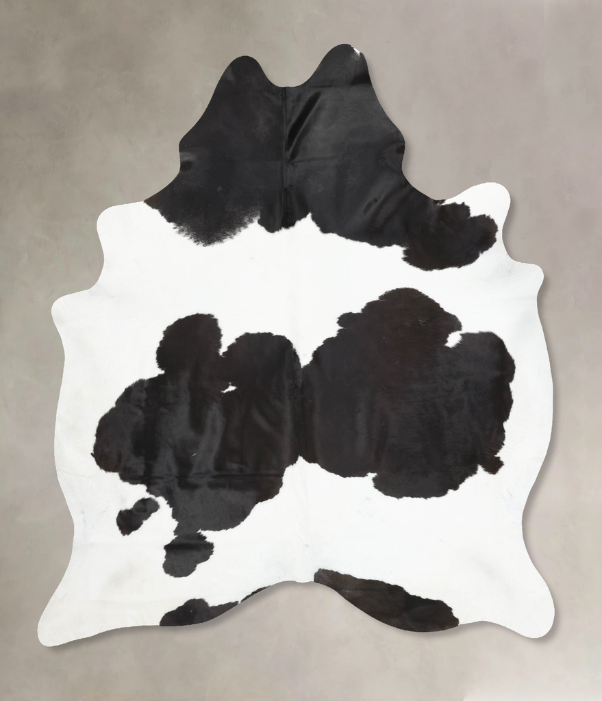 Black and White XX-Large Brazilian Cowhide Rug 8'8"H x 6'9"W #B12800 by Hudson Hides