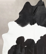 Black and White XX-Large Brazilian Cowhide Rug 8'8"H x 6'9"W #B12800 by Hudson Hides