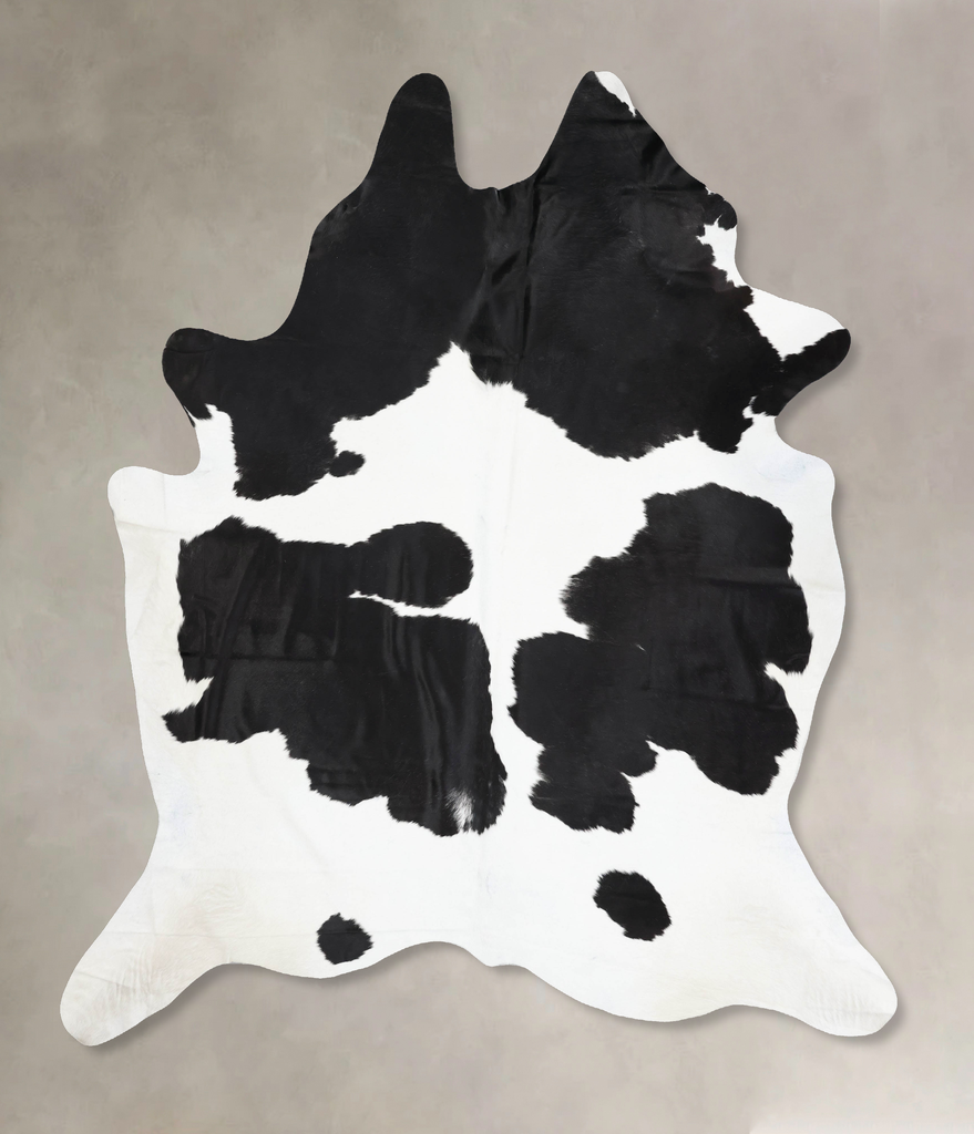Black and White XX-Large Brazilian Cowhide Rug 9'3"H x 7'8"W #B12801 by Hudson Hides