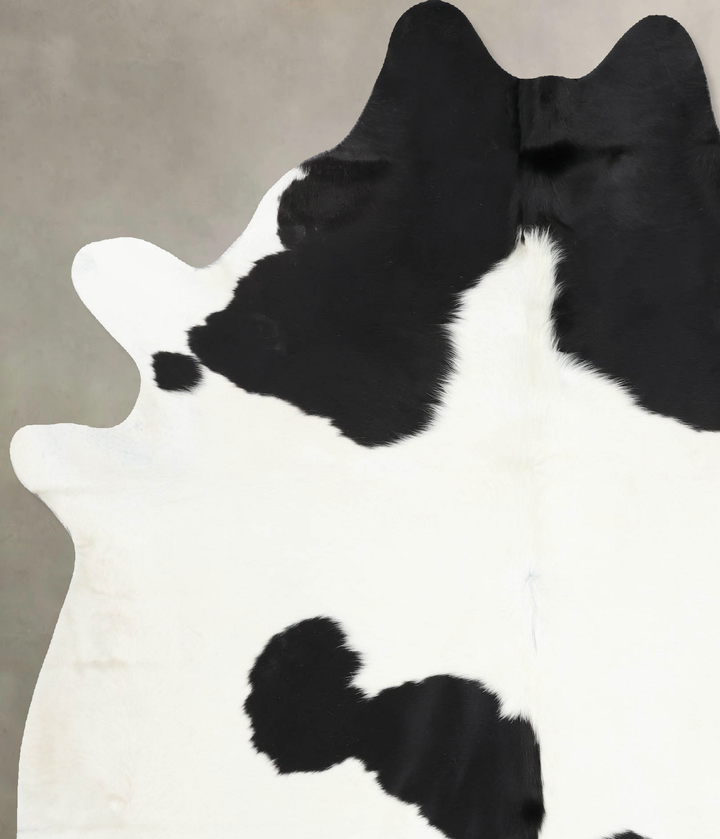 Black and White X-Large Brazilian Cowhide Rug 7'8"H x 6'4"W #B12802 by Hudson Hides