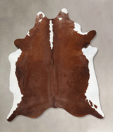 Hereford XX-Large Brazilian Cowhide Rug 8'8"H x 7'4"W #B12803 by Hudson Hides