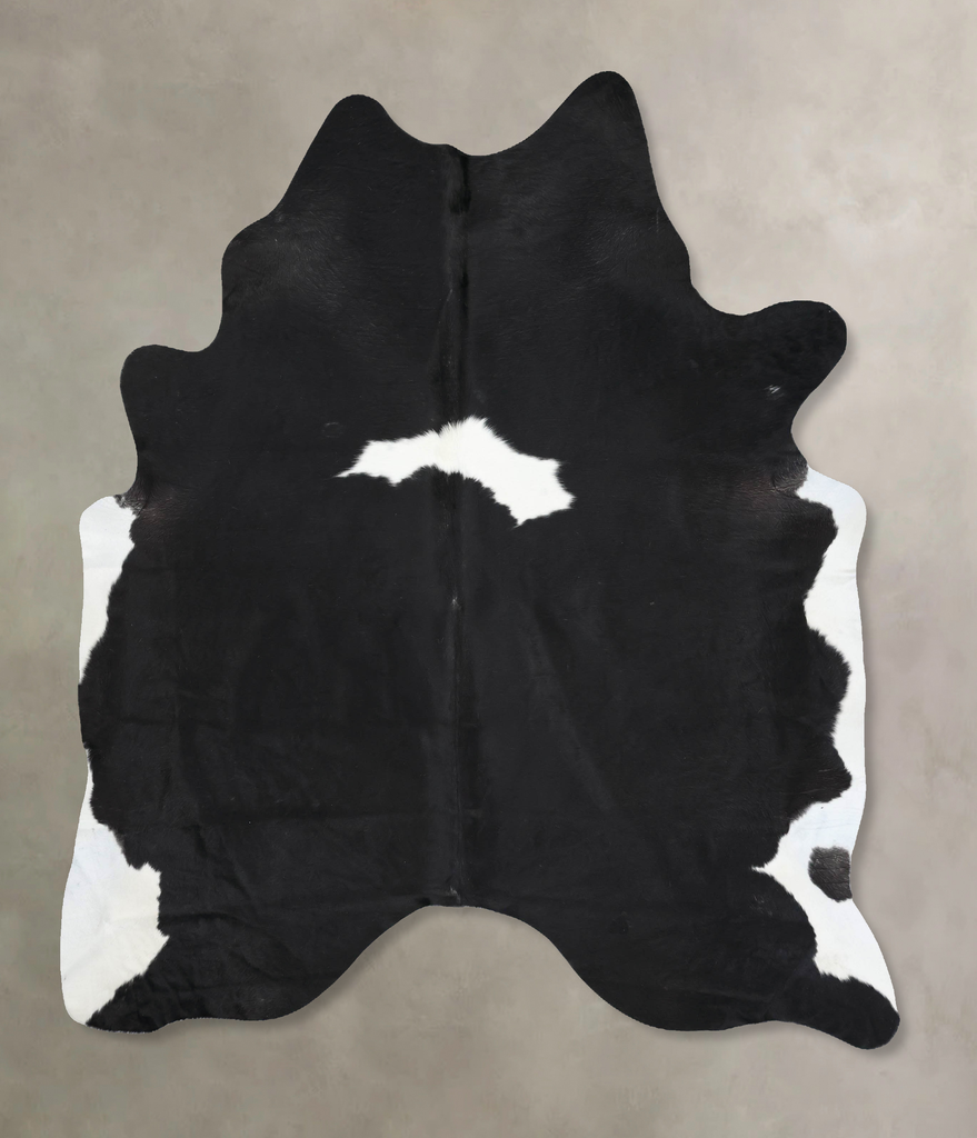 Black and White X-Large Brazilian Cowhide Rug 7'11"H x 6'2"W #B12809 by Hudson Hides