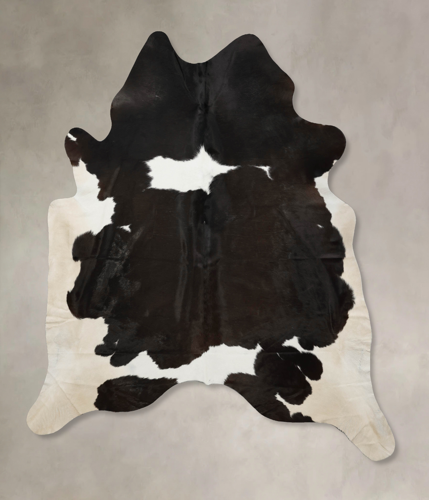 Black and White XX-Large Brazilian Cowhide Rug 9'1"H x 7'4"W #B12812 by Hudson Hides