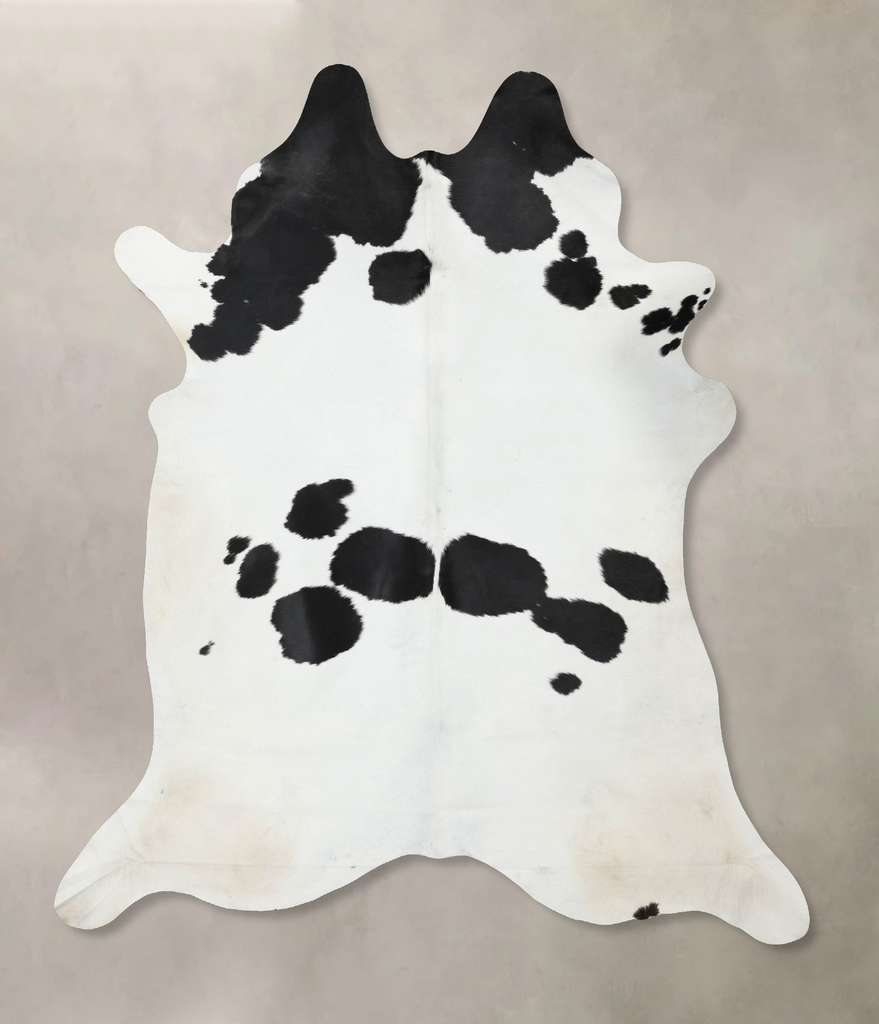 Black and White XX-Large Brazilian Cowhide Rug 8'6"H x 6'11"W #B12814 by Hudson Hides