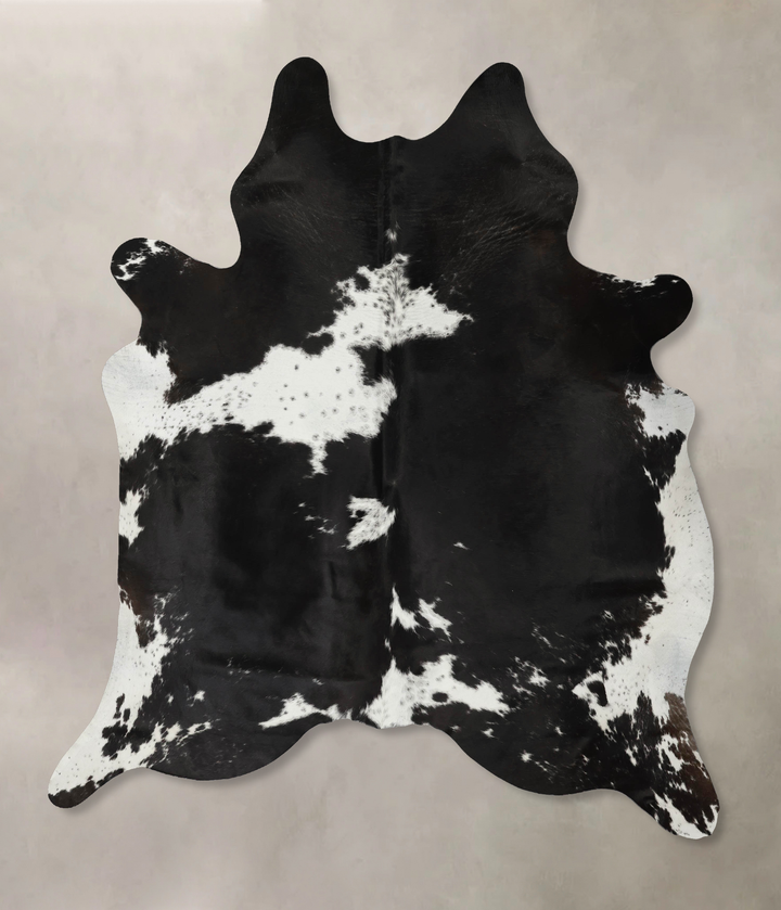 Black and White XX-Large Brazilian Cowhide Rug 8'0"H x 6'8"W #B12815 by Hudson Hides