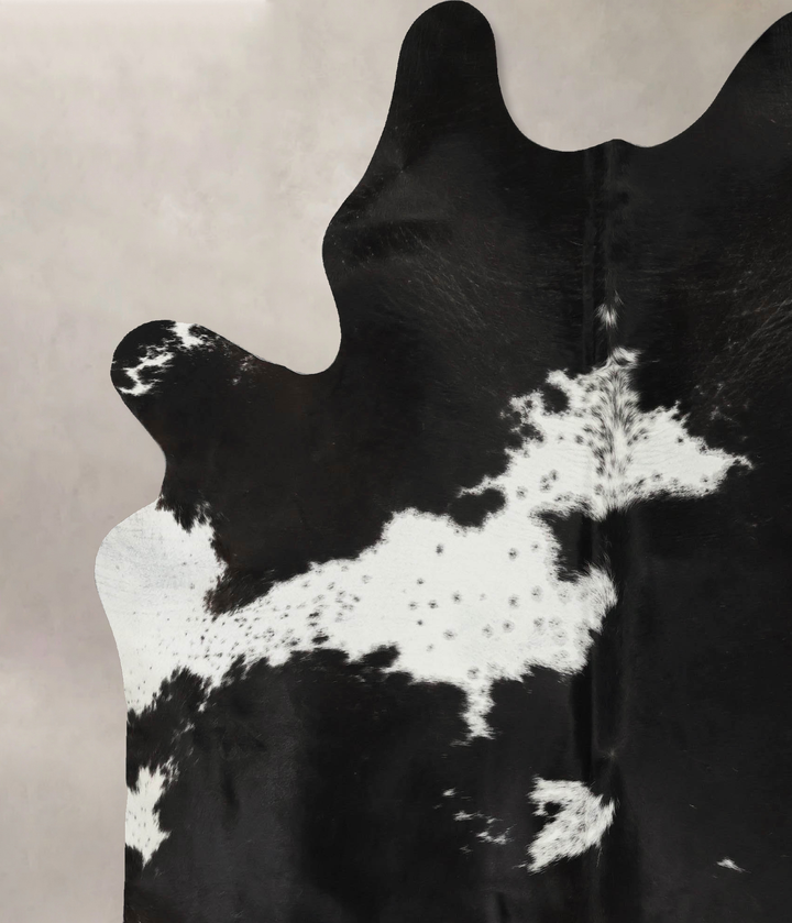 Black and White XX-Large Brazilian Cowhide Rug 8'0"H x 6'8"W #B12815 by Hudson Hides